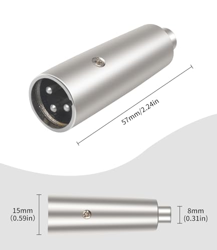 Adaptador XLR macho a RCA hembra 3 unidades miniatura 3