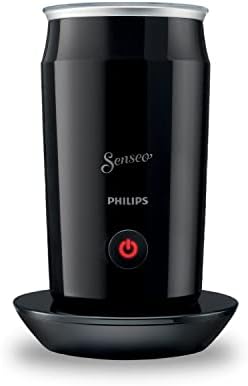 Philips Senseo Spieniacz do mleka gorącego i zimnego, Na 2 cappucino, Nieprzywierająca powłoka, Czarny (CA6500/60)