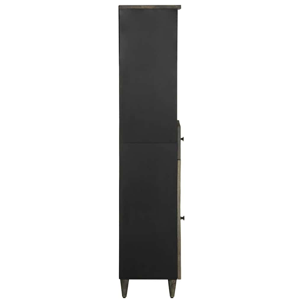 Mueble de Baño de Madera Sólida con Patrón Tallado a Mano y Amplio Espacio de Almacenamiento para Organización de Artículos de Tocador y Productos de Higiene Personal