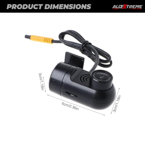 Image of AllExtreme U11 Car Dash Cam 720P Loop HD Video Recorder Wide Angle Lens Android Stereo Compatible Front Camera with Night Vision and USB Interface