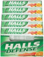Halls Defense Vitamin C Assorted Citrus, 20-Count Packages