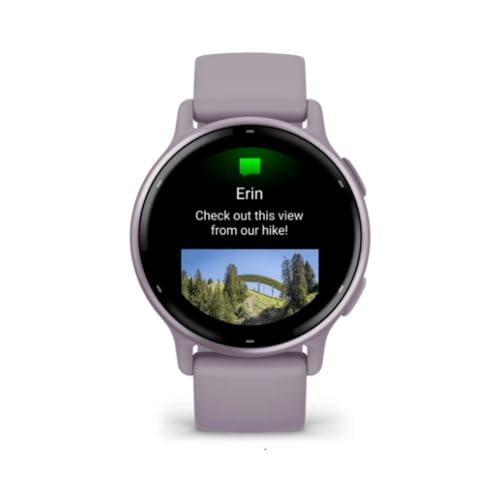 Image of Garmin vivoactive 5, Health and Fitness GPS Smartwatch, AMOLED Display, Up to 11 Days of Battery, Orchid | Up to 11 Days, 42mm Case, 20mm Silicone Band, Pulse Ox and Wrist Hr, 5 Atm