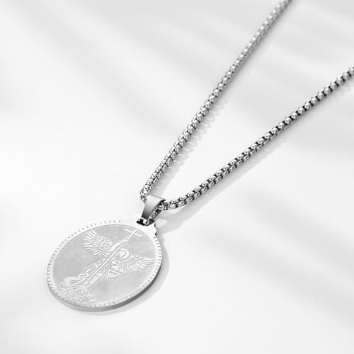 Collier cadeau mode pour homme avec sa chaîne de corde et médaillon - 2