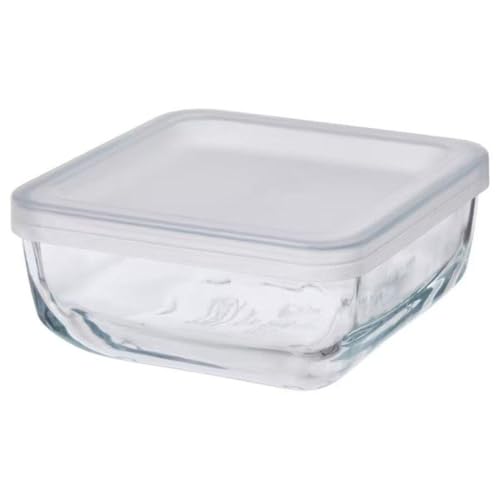 Image of Ikea BESTAMMA Food container with lid, glass, 0.5 L