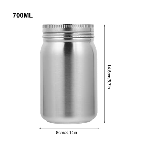 WINOMO Conjuntos 2 Frasco de Pedreiro Copos Copos De Palha De Aço Inoxidável 500Ml Copo Bebendo Palh