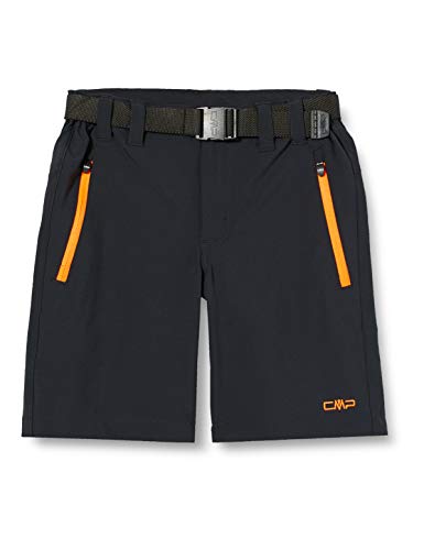 CMP Bermuda Stretch 3t51844, Pantaloni Bambino, Antracite-Flash Orange, 140