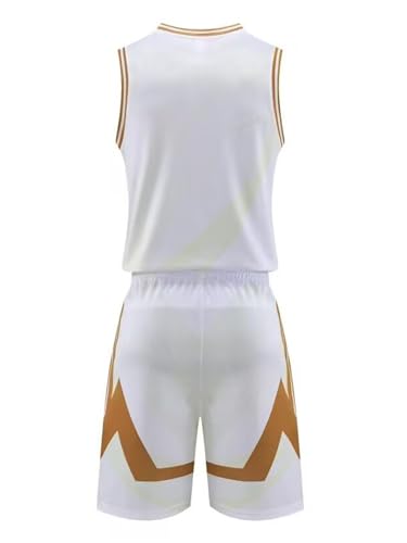 Kids Boys Basketball Sport Training Kit Sleeveless Basketball Jersey Tank Tops With Shorts Set2