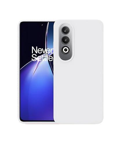 Image of LIRAMARK Liquid Silicone Soft Back Cover Case for OnePlus Nord CE4 5G (White)