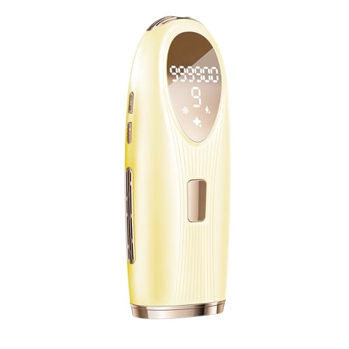 Depiladora Láser IPL con Refrigeración 5°C, 9 Niveles de Energía, 999.900 Flashes, 3 Funciones HR/RA/SC, Depiladora Luz Pulsada para Rostro, Bikini y Cuerpo, Uso en Casa