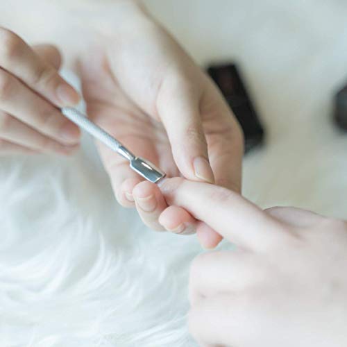 ProMax Professional Cuticle Pusher Nail Cleaner-Double Ended,One Side 9mm and Other Side Cleaner/Scrapers With Round handle Grip-(Cuticle Pusher 9mm/Scraper Cleaner)110-10015