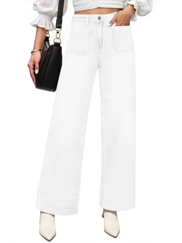 Jeans coupe droite taille haute Cicy Bell avec poches au design intemporel