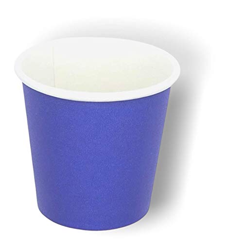 Cocobanana MEGAPACK Bicchierini di Carta da 75ml, Monouso, Compostabili - Cartone per Uso Alimentare, Inodore e Insapore - Bicchieri Piccoli per Bevande Calde e Fredde, caffè, Espresso - [Blu], [400]