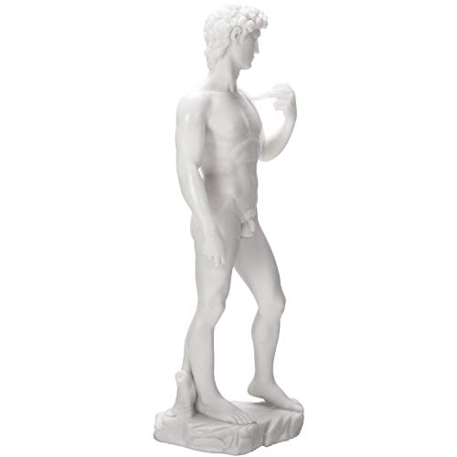 Estatua David de Michelangelo acabado mármol blanco miniatura 3