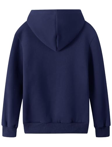 Image of Spring&Gege Youth Solid Fleece Hoodies Pullover Hooded Sweatshirts for Children (3-12 Years)