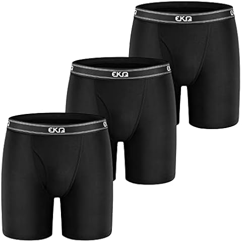 EKQ mens boxer shorts 3 packs black Cover