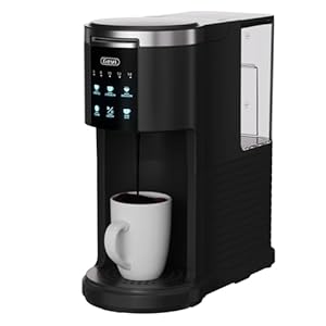 Gevi Single Serve Coffee Maker, for K-Cup Pods & Ground Coffee, 40oz Removable Water Reservoir, 5 Brew Sizes (6-14oz), Compact for Kitchens, Black