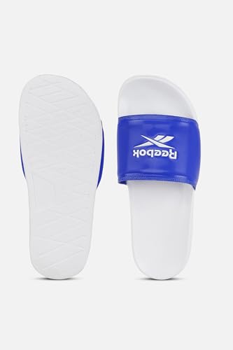 Image of Reebok Men's Slides EVA Cushioned Lightweight Comfortable Slippers for Men | Cushion Sole Chappal | Daily Use, Home & Travel | AG Sole Slide