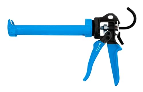 Högert Technik - Prensa de cartuchos - Jeringa de silicona para procesar todos los cartuchos de 310 ml de estanqueidad y adhesivo - Pistola de calafateo - Fuerza de presión: 4000 N