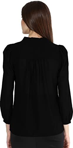 Image of Girls Bishop sleeves V-neck tie up top-71