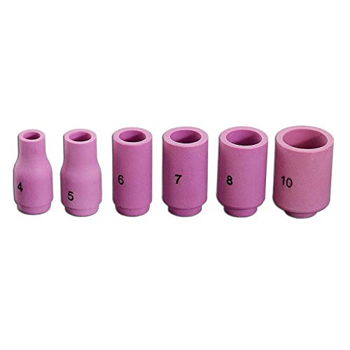 Image of RIVERWELD TIG Torch Ceramic Cup 13N08 13N09 13N10 13N11 13N12 13N13 kit 6pc