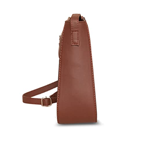 Image of ZOUK Handcrafted Vegan Leather U-Shaped Sling Bag For Women