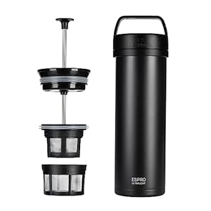 Espro P0 Ultralight Reise-Kaffeepresse Schwarz
