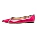 XYD Women Comfortable Pointed Closed Toe Flats Slip on Zipper Decoration Ballet Loafers Office Date Shoes Size 9 Rosy