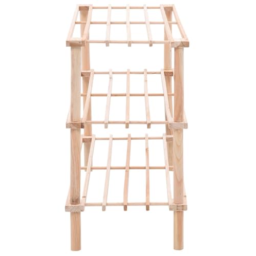 Zapatero de madera maciza de abeto 3 estantes ahorra espacio pasillo 4