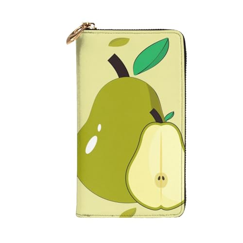 Leather Wallet - Stylish and Durable Wallet for Women with Multiple Compartments and Zipper Design cartoon pear Picture2