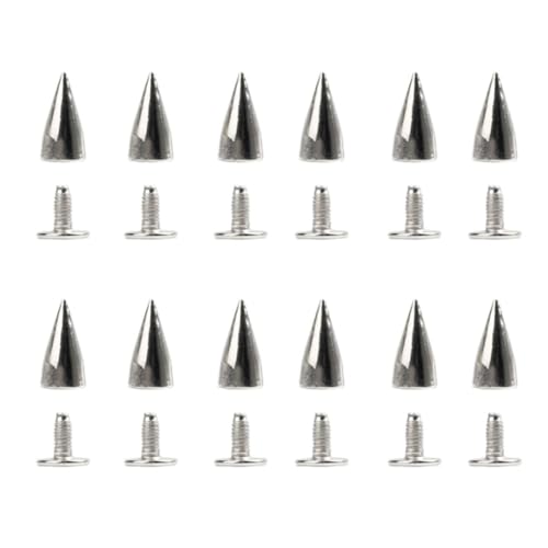 IWOWHERO 20Pcs Cone Nail Screwback Studs for DIY Leather Craft Punk Fashion Accessories for Shoes Bags Belts and Garments Durable and Stylish Rivet Fasteners