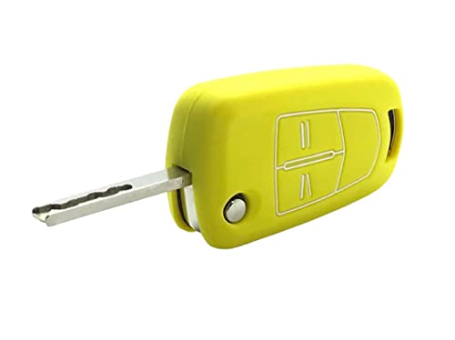 Nordecco - SILICONE KEY FOB PROTECTOR CASE FIT FOR OPEL VAUXHALL CORSA SRI ASTRA VECTRA MERIVA ZAFIRA 2/3 Button (Yellow) - Image 2