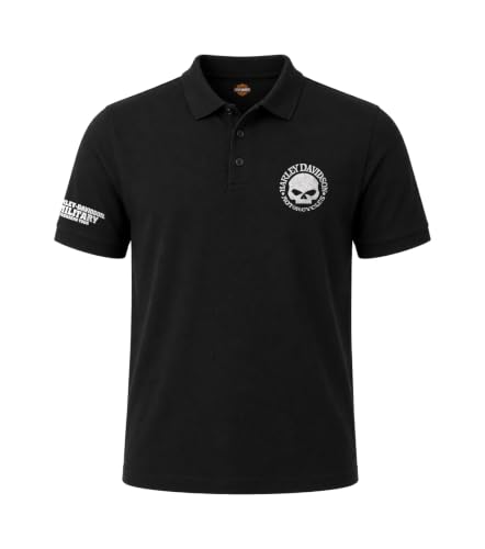 Harley-Davidson Military Overseas Tour Exclusive H-D Licensed Classic Mens 3-Button Polo Willie G L (Large)