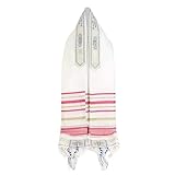 Dsgzkk Head Scarf, Breathable Messianic Scarf Tallit Fringe For Ceremonies And Cultural Event Polyester Shawl