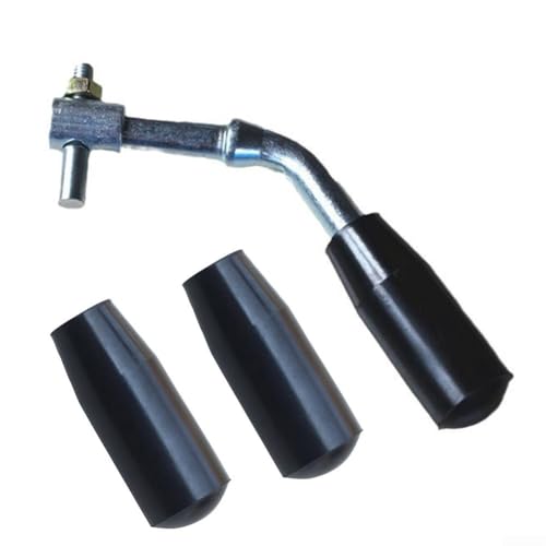 Maniglia per porta del camino e della stufa in acciaio inossidabile resistente al calore, compatibile con forni, caldaie, forno e bruciatori a legna, maniglia di ricambio argento e nera per 1