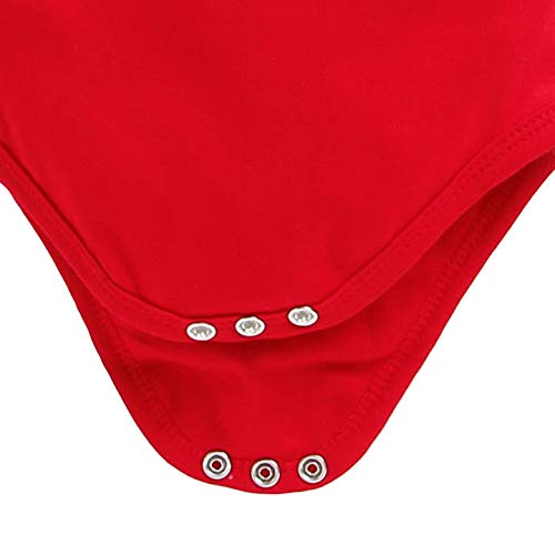 EIO� New Born Baby Romper Body Suits Jump Suit for Boys and Girls Set of 3 (0-3 Months, Red) 1