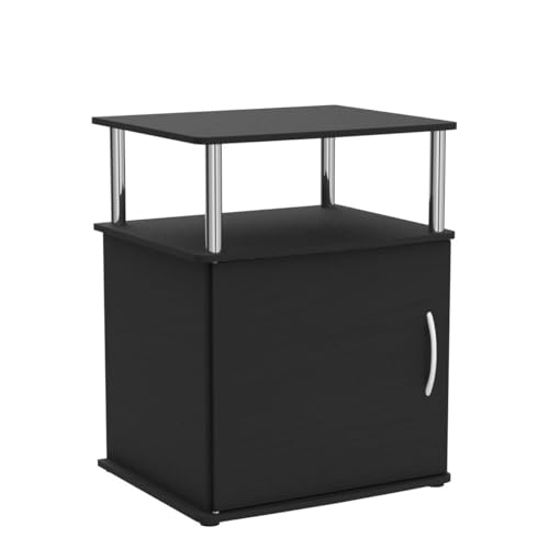 Image of Furinno Jaya 2-Tier Side Table Set of 2, with Door Cabinet, Americano