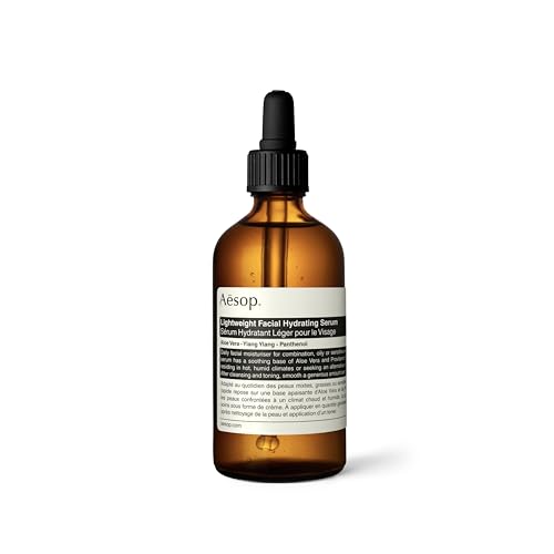 Aesop Lightweight Facial Hydrating Serum | Aloe Vera, Ylang Ylang & Panthenol | Soothes & Hydrates Oily, Sensitive Skin | Ideal for Warm or Humid Climates | 3.3 oz