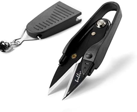 Beaditive Premium Thread Snips - Thread, Yarn, Embroidery Snipper for Sewing, Quilting, Knitting, Jewelry Making - High-Carbon Steel Blades With Protective Cap and Lanyard