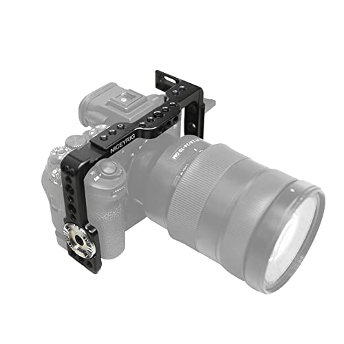 Image of NICEYRIG Cage for Sony Alpha A7RIV A7SIII A7RIII A7III A7SII A7RII A7II A1 A9, with Rosette Mount Adapter - 399
