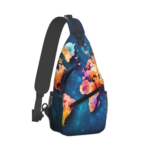 Bolso Cruzado de Pecho para Hombre Negro de Poliéster miniatura 2