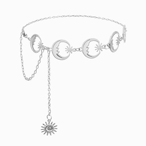 Moon Star Metal Waist Chain Sun Pendant Belly Belt Body Chains Jewelry Accessories for Women2