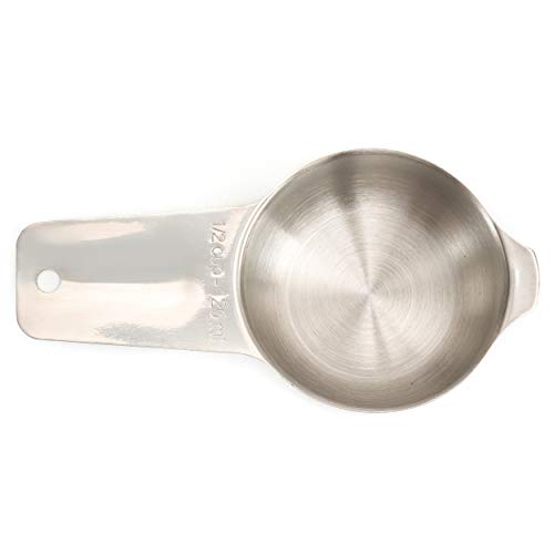 2lbDepot 1/2 Measuring Cup Stainless Steel Metal, Accurate, Engraved Markings US & Metric (120 ml), Wet Liquids & Dry Food Ingredients for Kitchen Baking & Cooking, One Single Cup