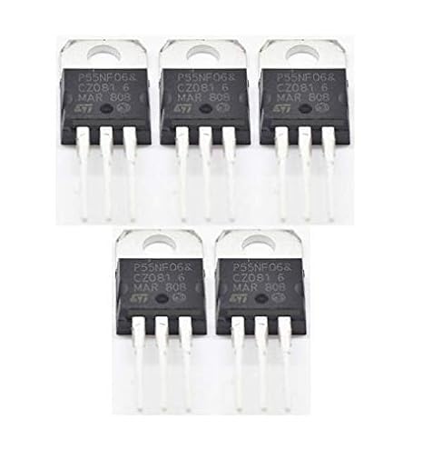 rashri n-channel power mosfet transistor, p55nf06, 50a 60v, to-220 package (5)