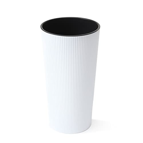 HappyFlower | Hoher Blumentopf | Streifen-Optik | Topf inkl. Einsatz |