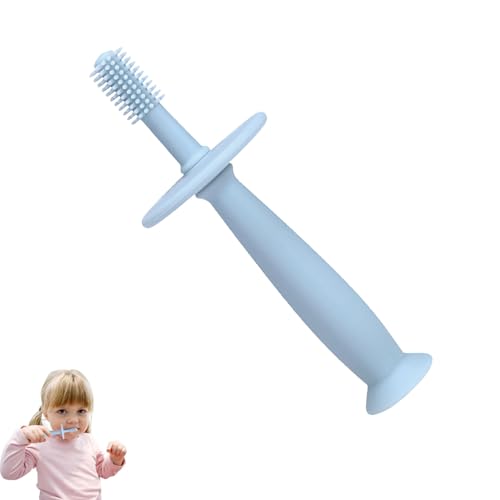 Generico Dientes Cepillo De Dientes - 360 ° Cepillo De Dientes Con Base De Succión, Masaje De Encías De Silicona Infantil Dientes Cepillo De Dientes Para 6-12 Meses De Niños Juguetes Para Los Niños