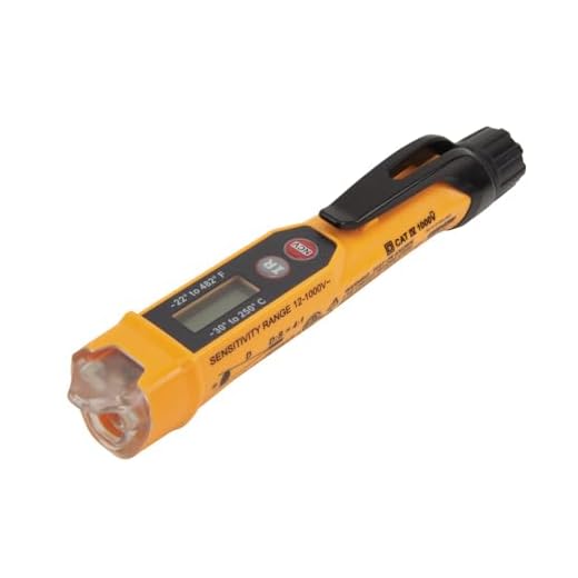 Klein Tools NCVT-4IR Non-Contact Volt Tester, 12 - 1000V AC Pen with IR Thermometer -22 to 482 deg F, LED and Audible Alarms, Pocket Clip