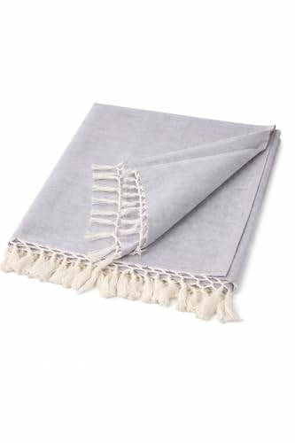 Image of Soft Dull Cotton Bhagalpuri Chadar for Summer | Lightweight and Breathable Chadar for Sleeping | Odhne Wali Chadar for All Season Use Blanket (Grey)