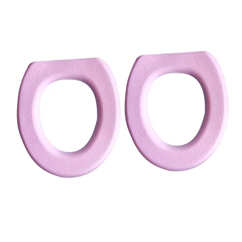 Cabilock 2Pcs Toilettensitzkissen Gepolsterte Toilettensitzabdeckung Toilettenauflage Toilettensitze O-Förmige Toilettensitzabdeckung Bunte Toilettensitzabdeckung Gepolsterte