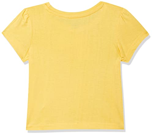 Image of miniklub Girls Yellow Printed Pure Cotton Top