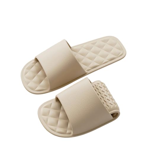 Zapatillas de playa plegables para mujer, sandalias de playa con suela antideslizante para viajes, cómodas chanclas para parejas en, beige, 45 EU